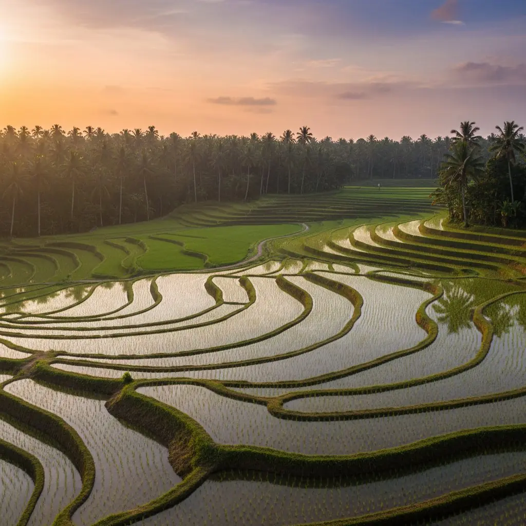 Rice paddies in Sri Lanka